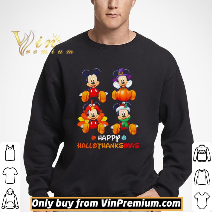 Mickey Mouse Happy Hallothanksmas shirt