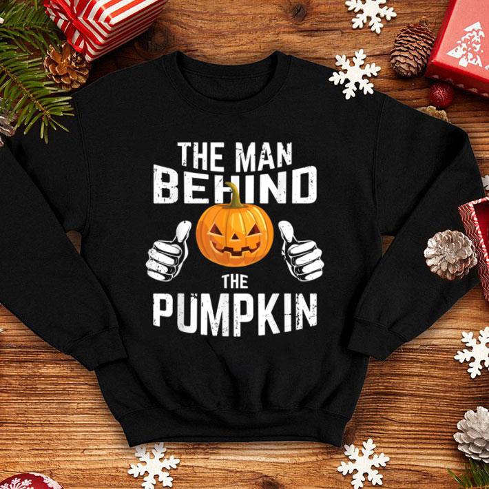 Great Mens Halloween Pregnancy Dad The Man Behind The Pumpkin shirt