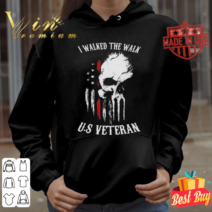 Original I walked the walk U.S veteran American Flag shirt