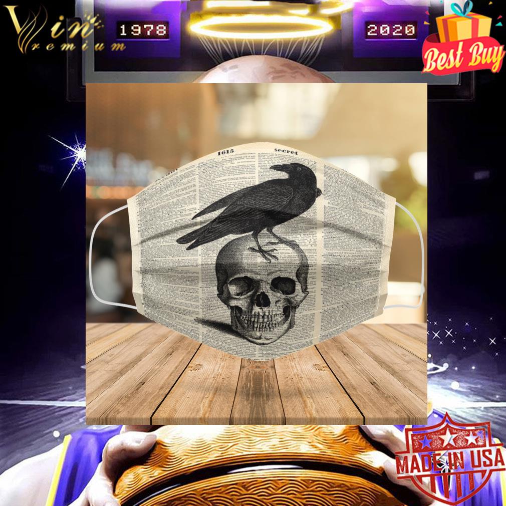 Edgar Allan Poe Raven Skull Face Mask