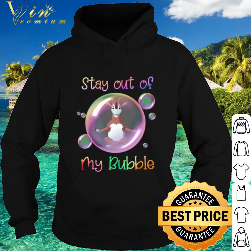 Original Yoga goat mask stay out of my bubble Coronavirus shirt