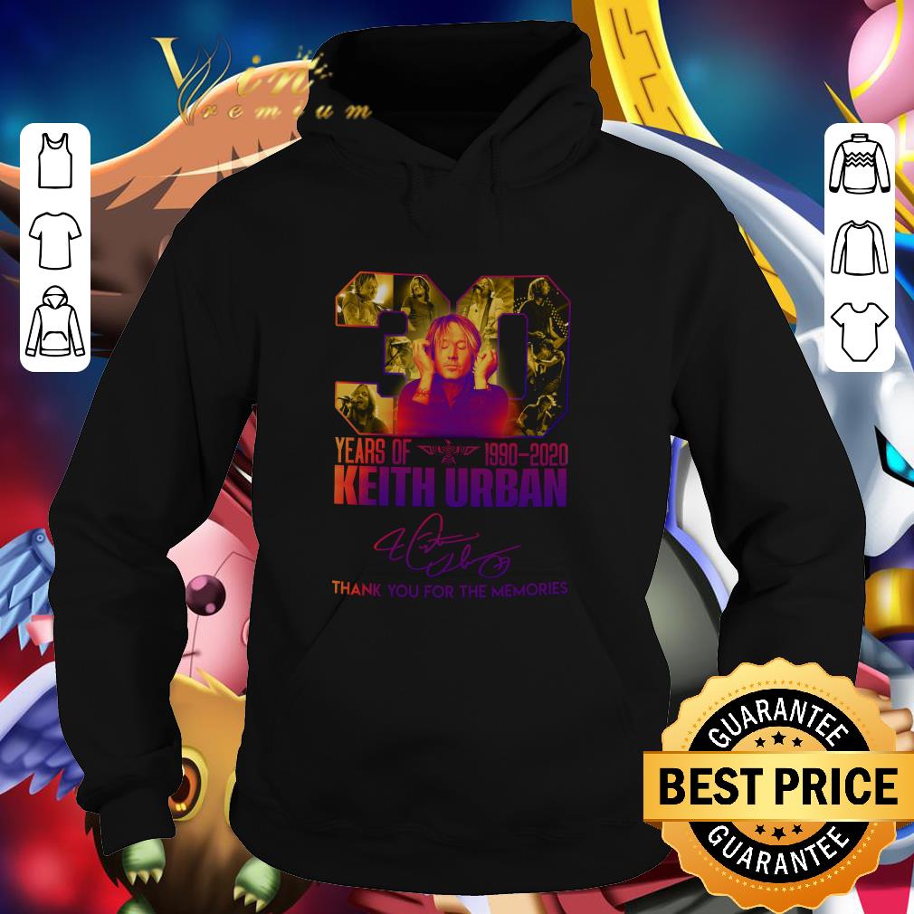 30 years of 1990-2020 Keith Urban signature thank you memories shirt