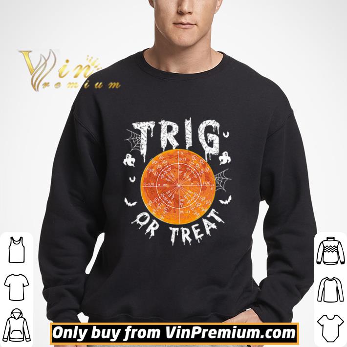 Trig or Treat Ghost Moon Maths Halloween shirt