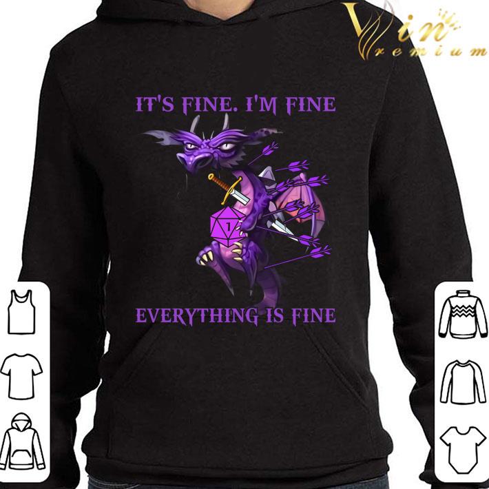 Dungeons & dragons it's fine i'm fine everything is fine shirt 3 Dungeons & dragons it's fine i'm fine everything is fine shirt