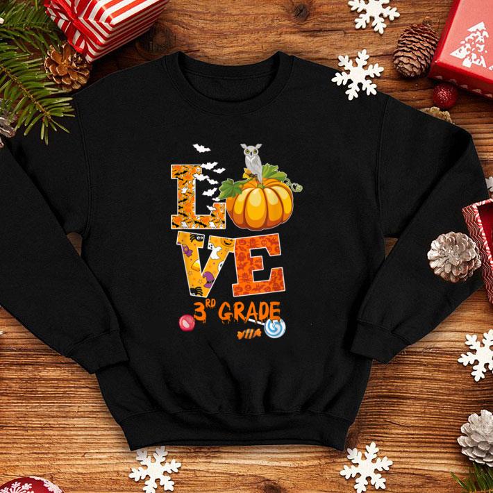 Awesome Love 3rd Grade Halloween Student Teacher Kids shirt