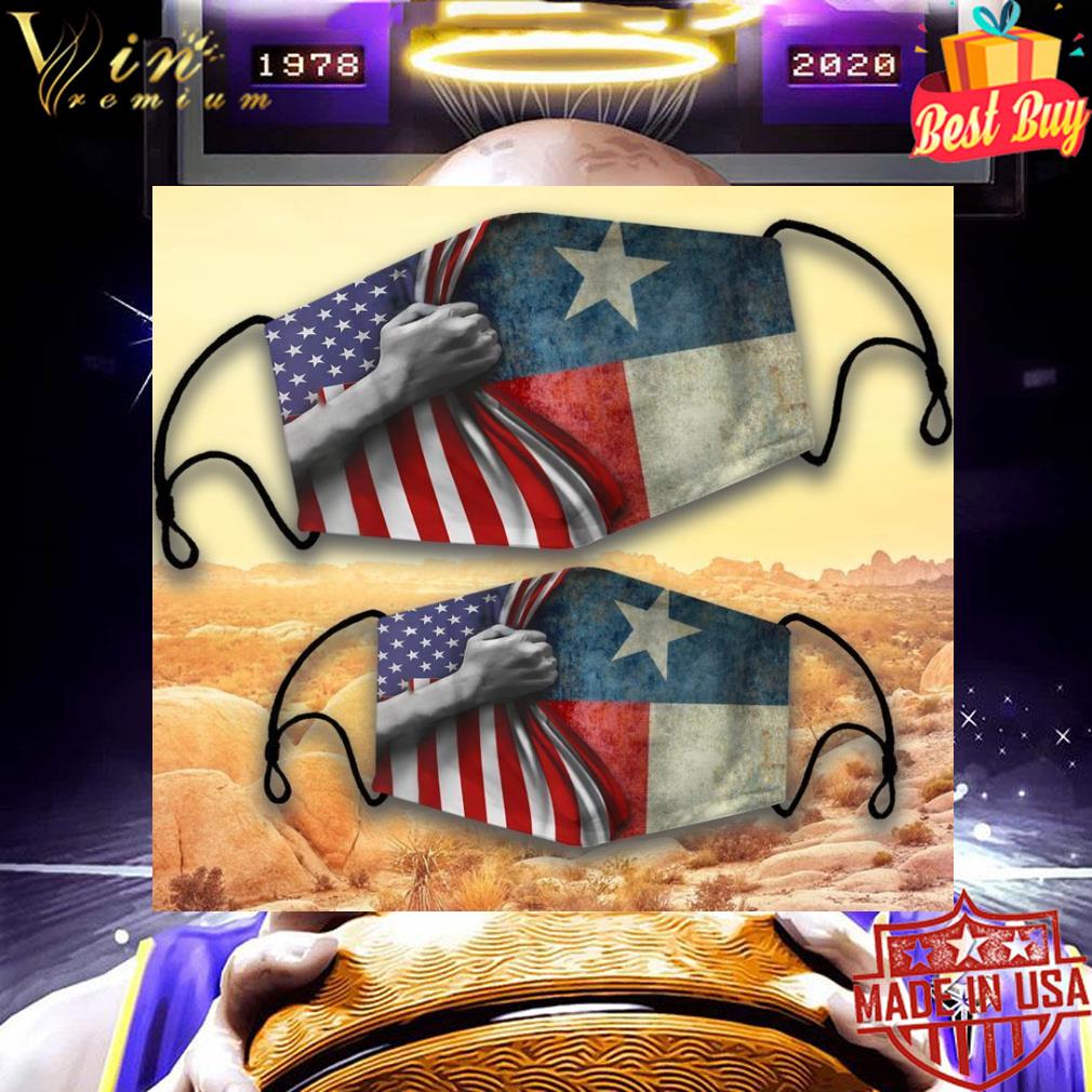 Texas inside hand American flag face mask 3 Texas inside hand American flag face mask