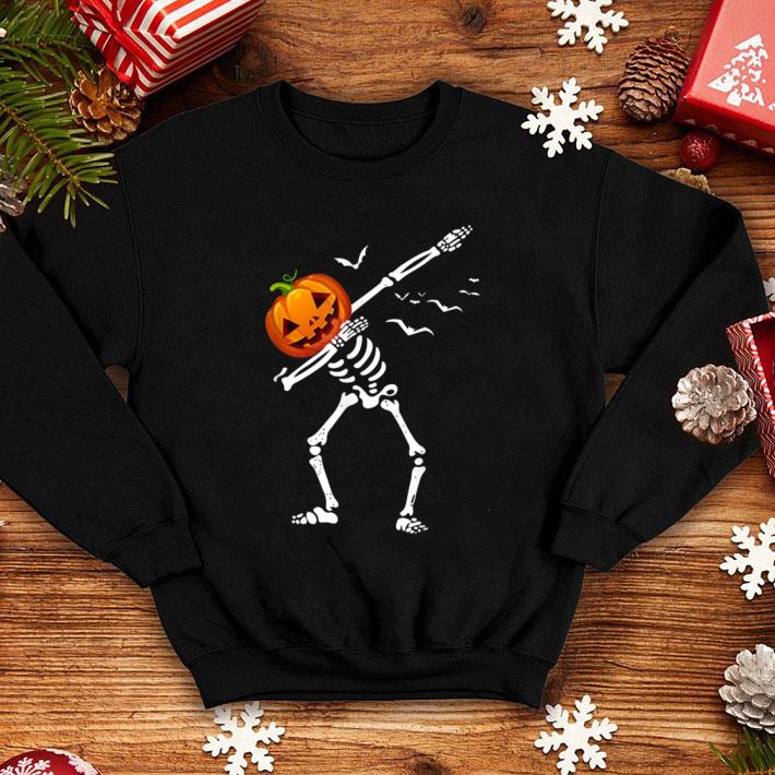 Pretty Funny Dabbing Skeleton Pumpkin Halloween Dab shirt