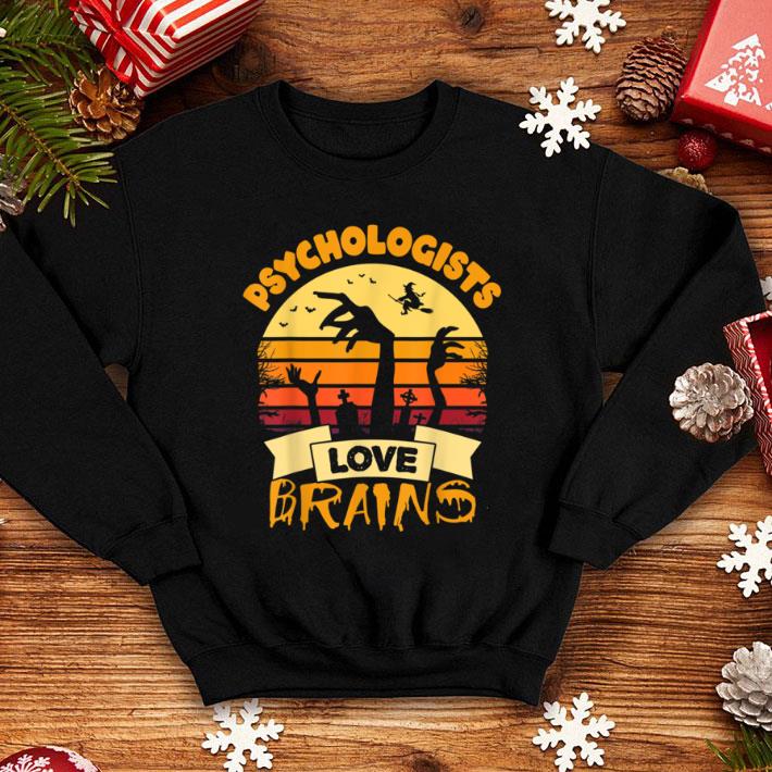 Premium Psychologists Love Brains Halloween Psychologist shirt