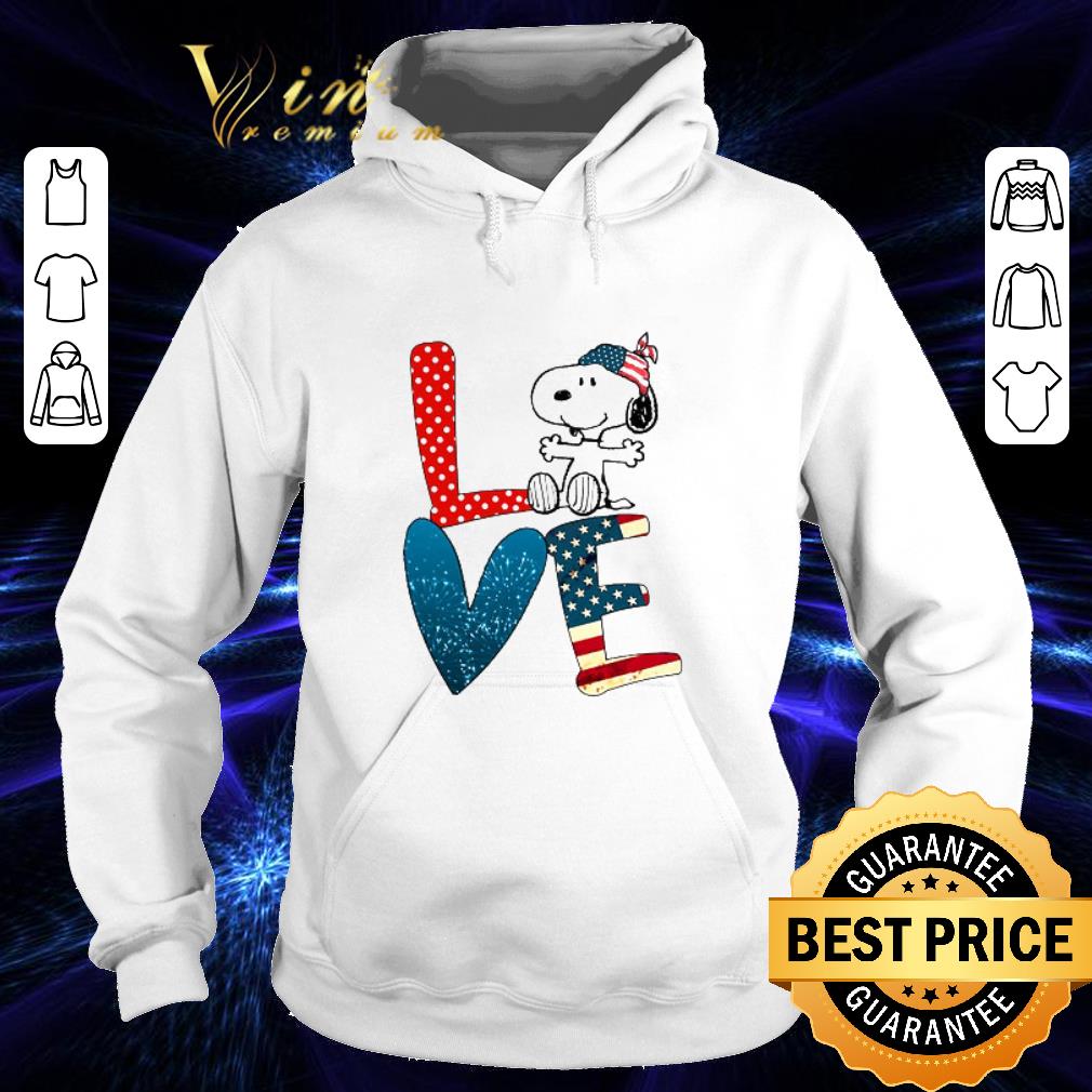 Premium Love Snoopy American flag shirt