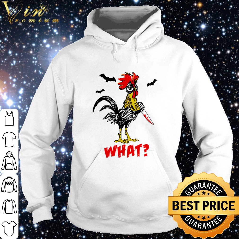 Top Chicken What Murderous with Knife Halloween shirt