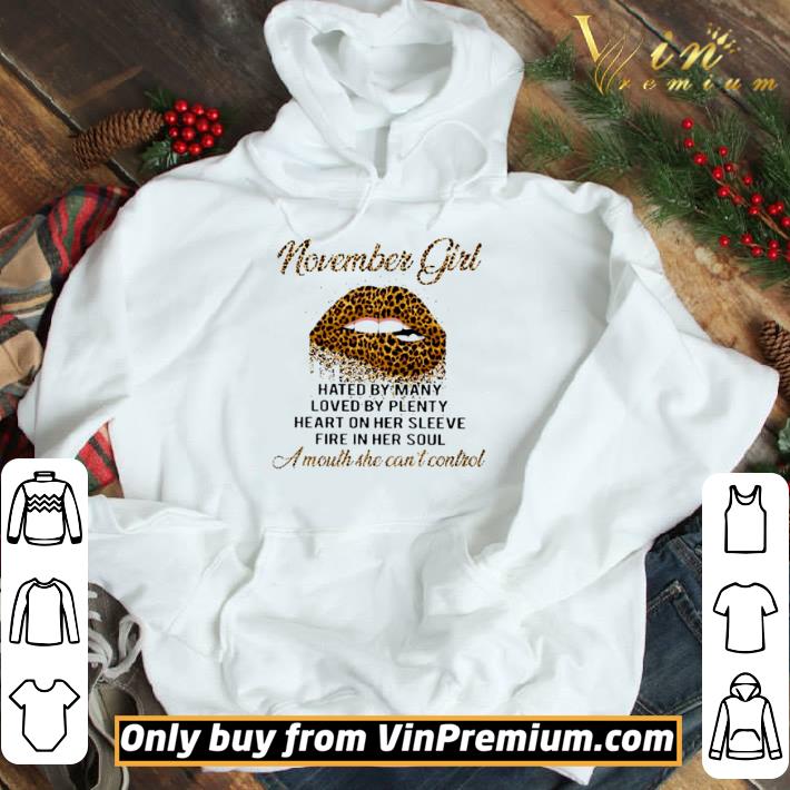 November girl hated by many loved by plenty lip leopard shirt
