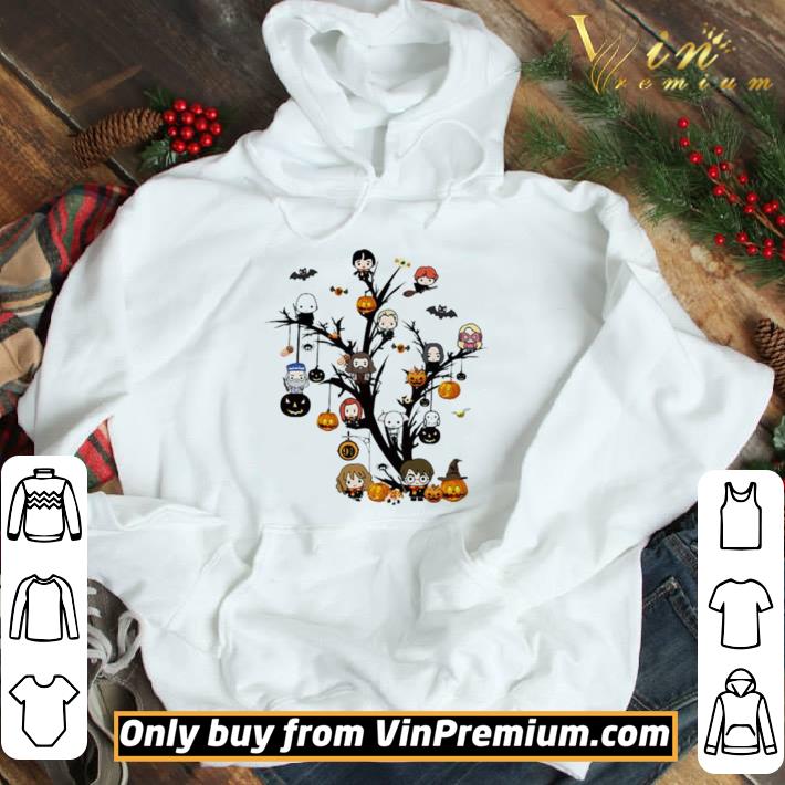 Happy halloween tree harry potter characters chibi witch shirt