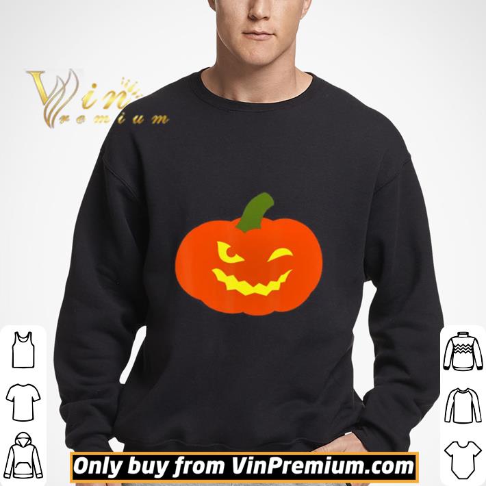 Winking Eye Pumpkin Face Halloween Costume shirt