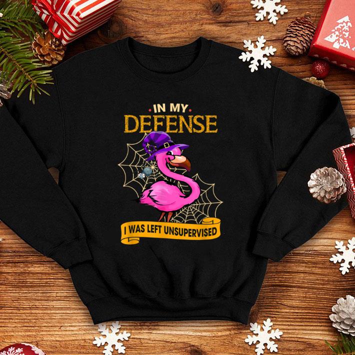 Top Unsupervised Pink Flamingo Lover Witch Funny Halloween Party shirt