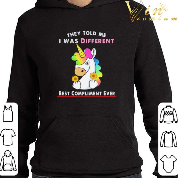 Unicorn fuck Sunflower they told me I was different shirt 3 Unicorn fuck Sunflower they told me I was different shirt