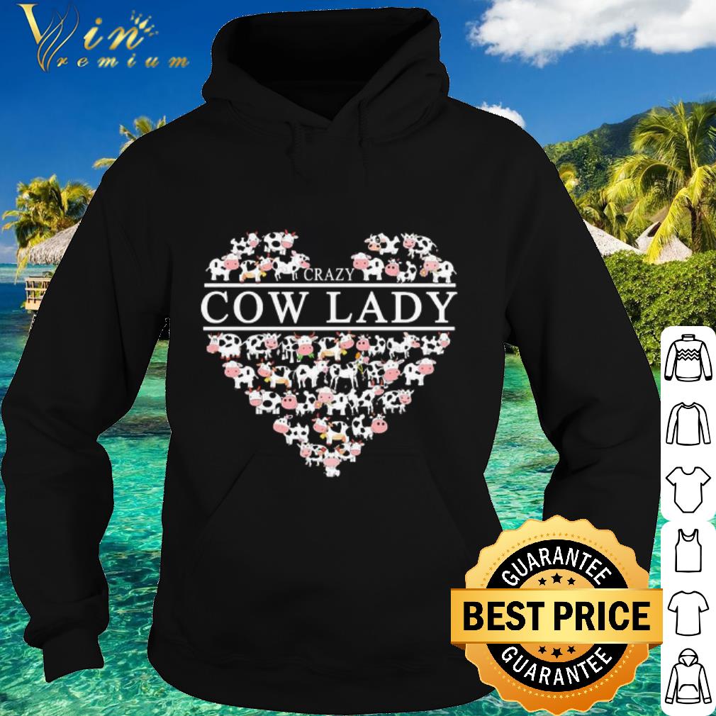 Official Crazy Cow Lady heart shirt