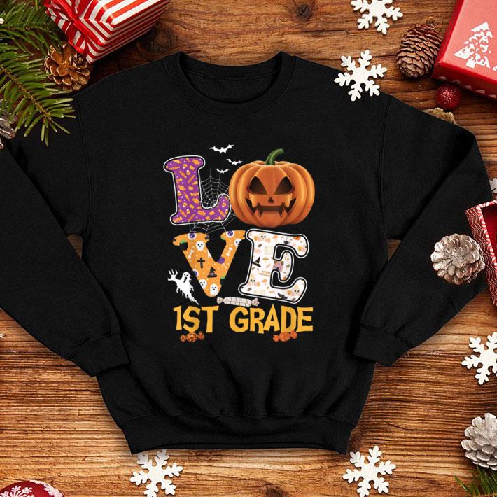 Official Halloween Love 1St Grade Teacher For Men Women shirt