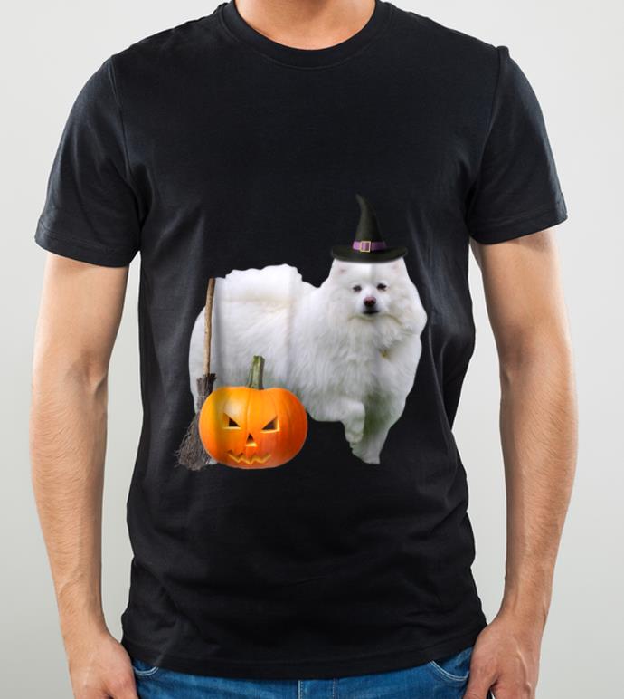 Awesome American Eskimo Witch Hat Halloween Dog shirt