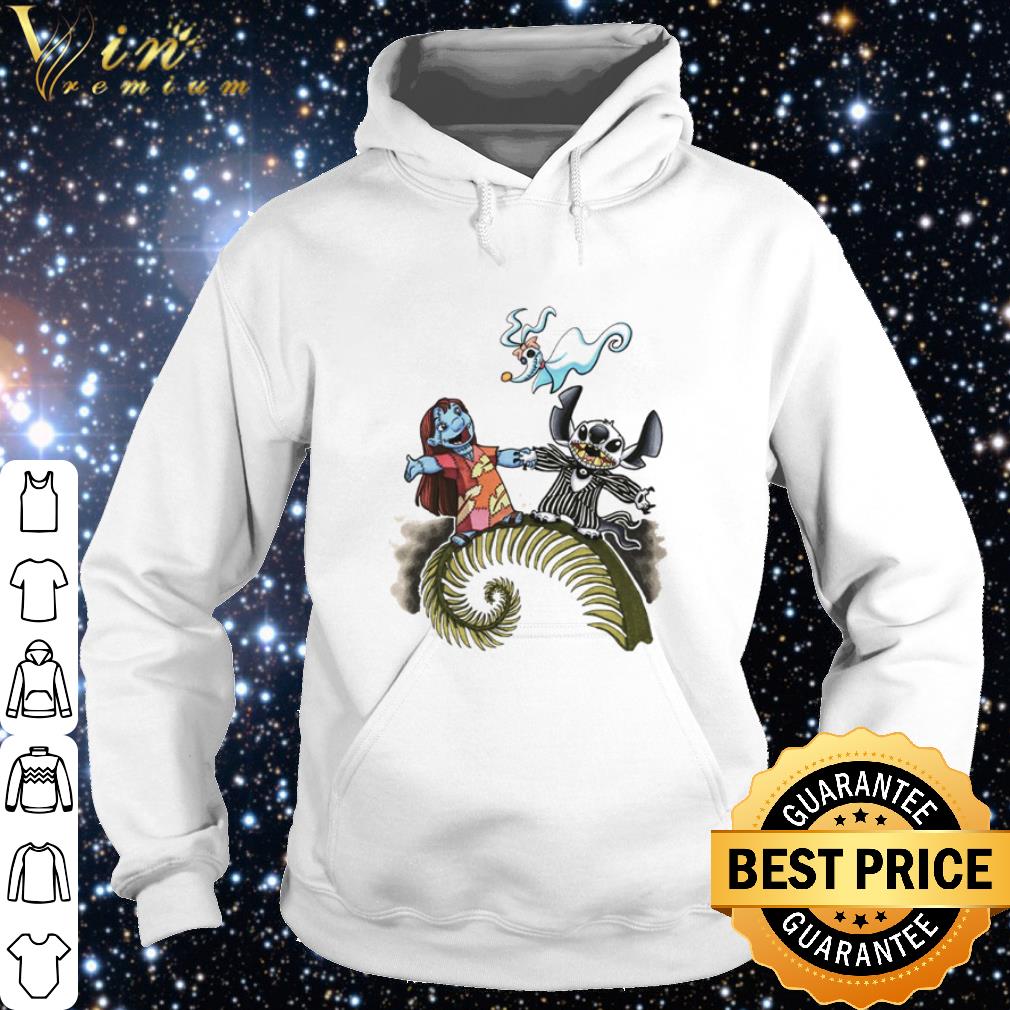 Top The Nightmare Before Christmas Characters mashup Lilo and Stitch shirt