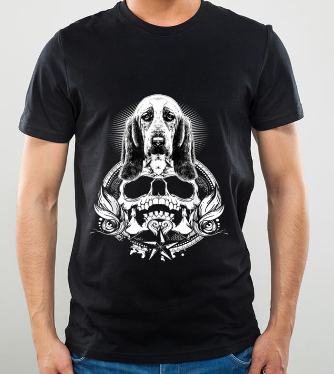 Awesome Basset Hound Skull Halloween Costume Funnys shirt