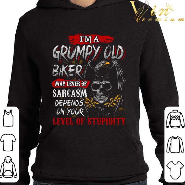 Eagle skull i'm a grumpy old biker may lever of sarcasm depends on you shirt 3 Eagle skull i'm a grumpy old biker may lever of sarcasm depends on you shirt