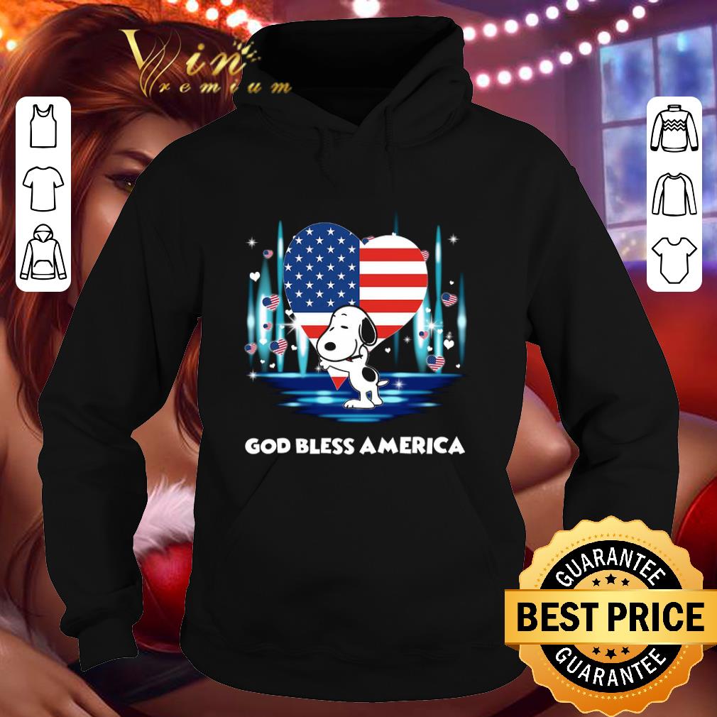 Official Snoopy God Bless America hearts shirt
