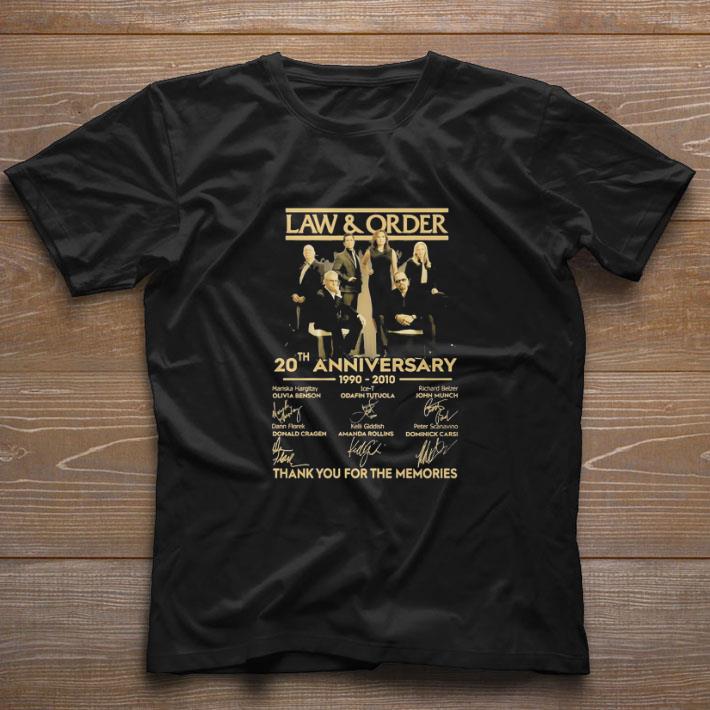 Original Law & Order 20TH Anniversary 1990 2010 Mariska Hargitay Odafin Tutuola Richard Belzer signatures shirt Original Law & Order 20TH Anniversary 1990 2010 Mariska Hargitay Odafin Tutuola Richard Belzer signatures shirt 1