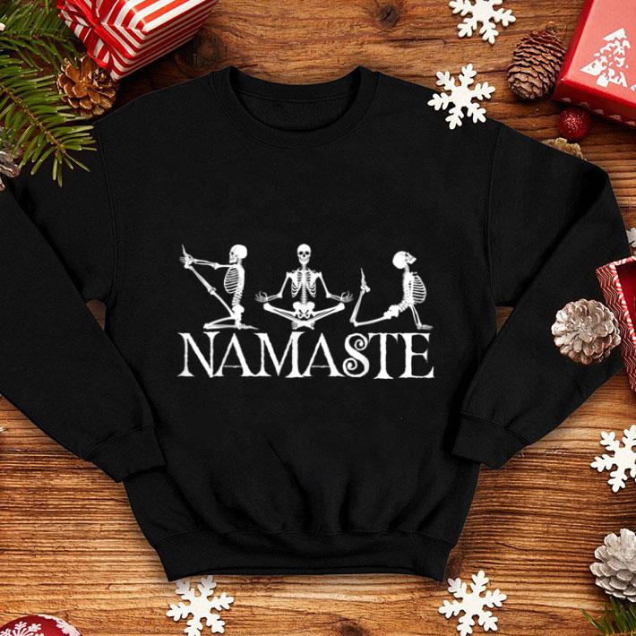 Pretty Halloween Yoga Skeleton Meditating Namaste Meditation shirt