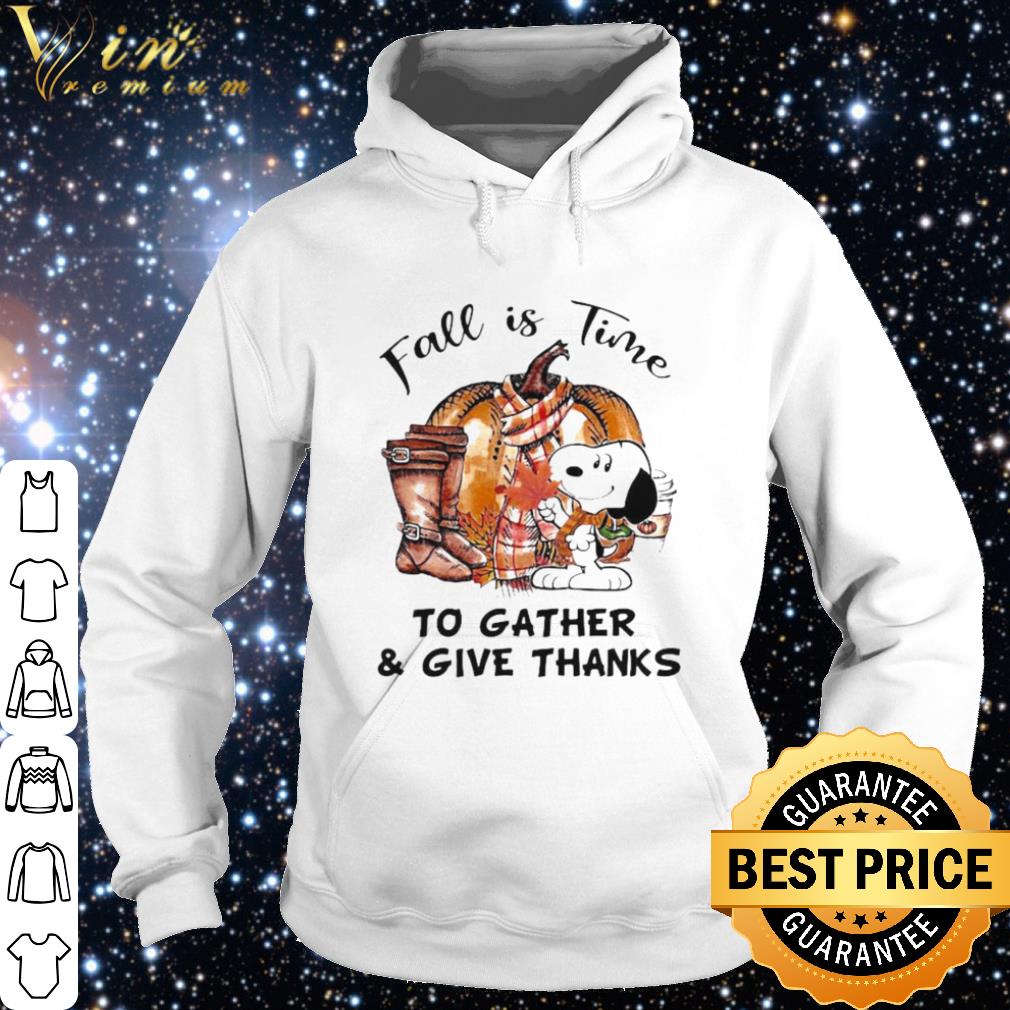 Official Snoopy fall is time to gather and give thanks pumpkin shirt