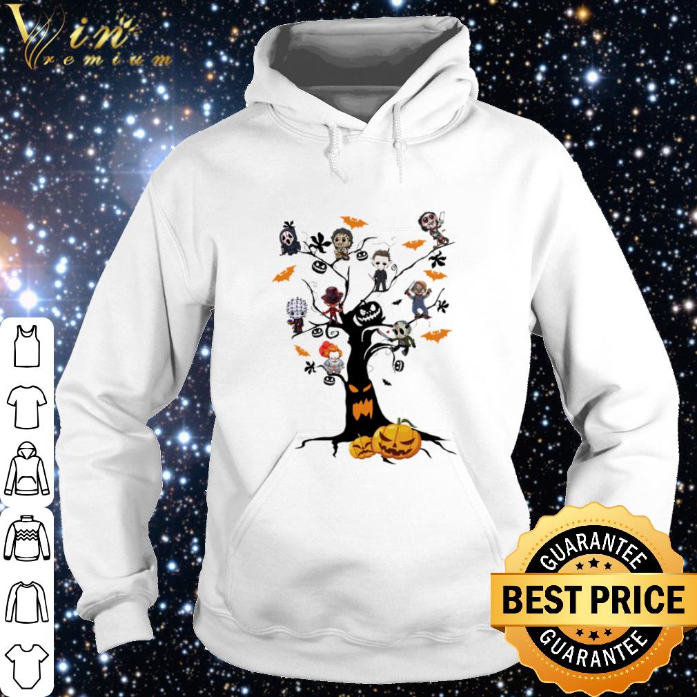 Pretty Pumpkins Horror characters Halloween trees shirt