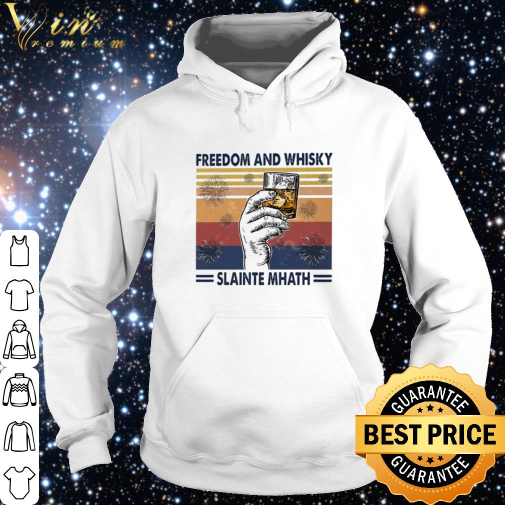 Original Vintage Freedom and Whisky Slainte Mhath shirt