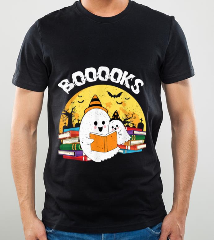 Top Booooks Ghost Reading Books Halloweens shirt