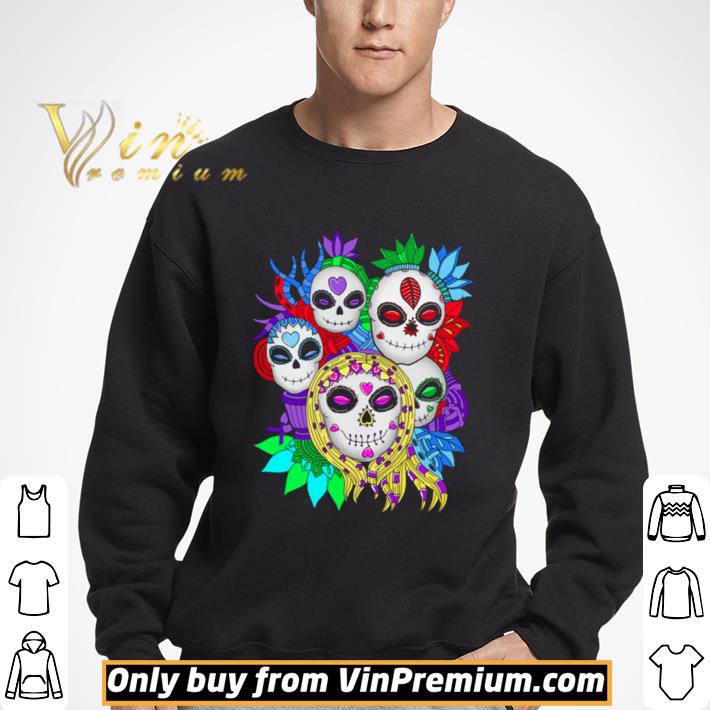 Skull Family Colorful Day Of The Dead shirt