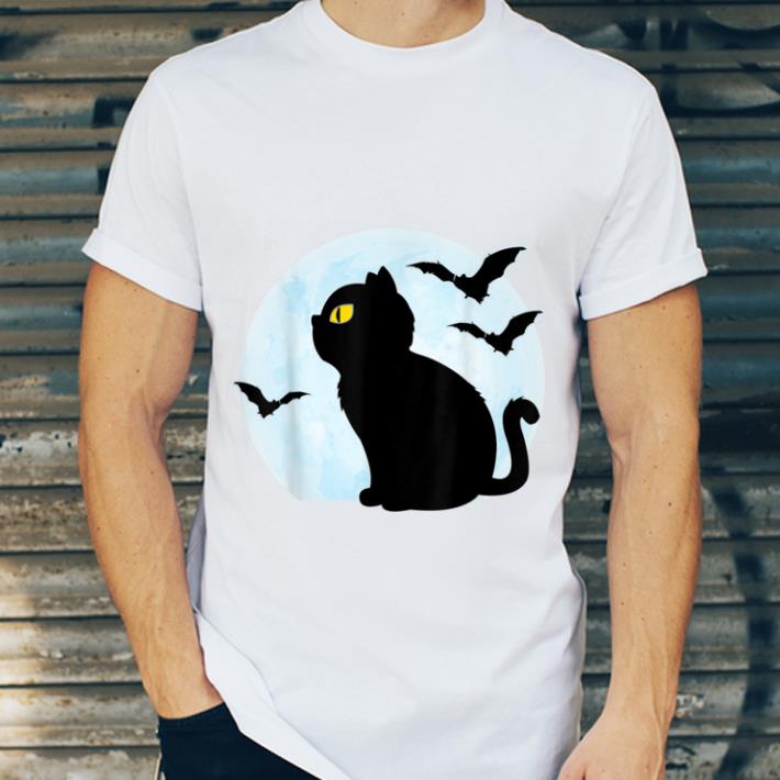Awesome Black Cat Halloween Funny Witch Cute kitten Men Women Kids shirt