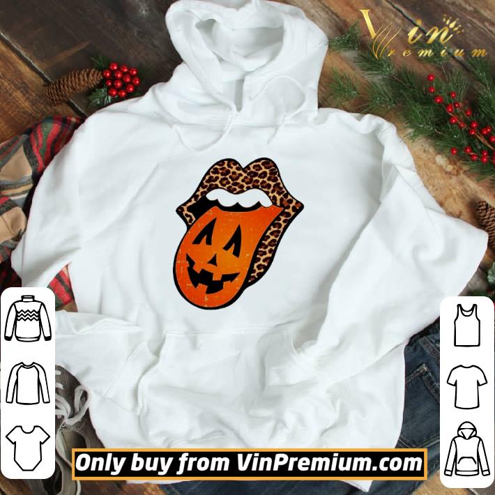 Leopard lips pumpkin tongue Halloween shirt