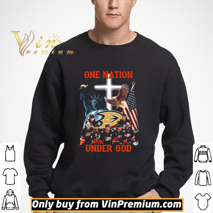 Anaheim Ducks one nation under God shirt