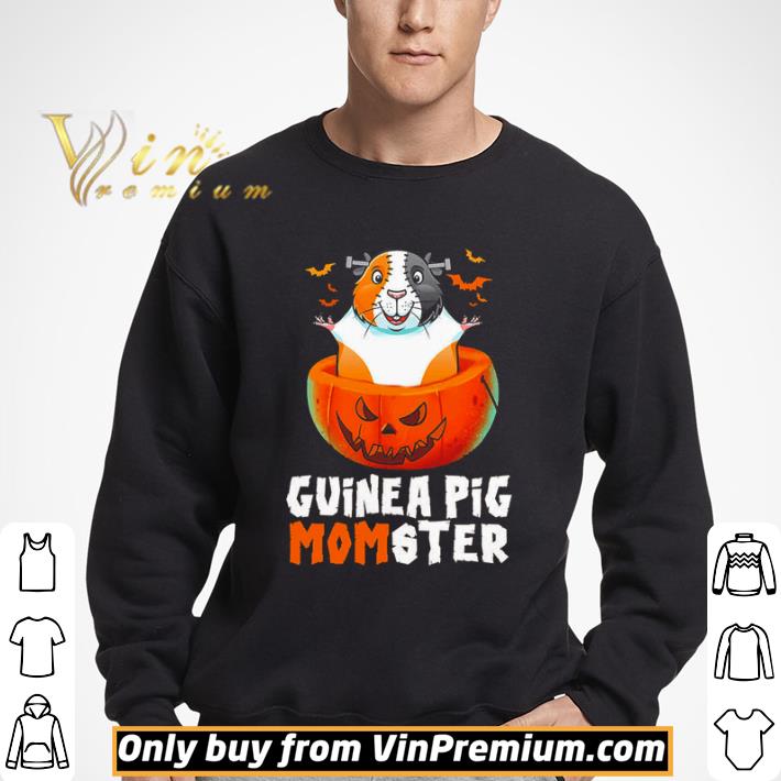 Guinea pig momster in pumpkin Halloween shirt