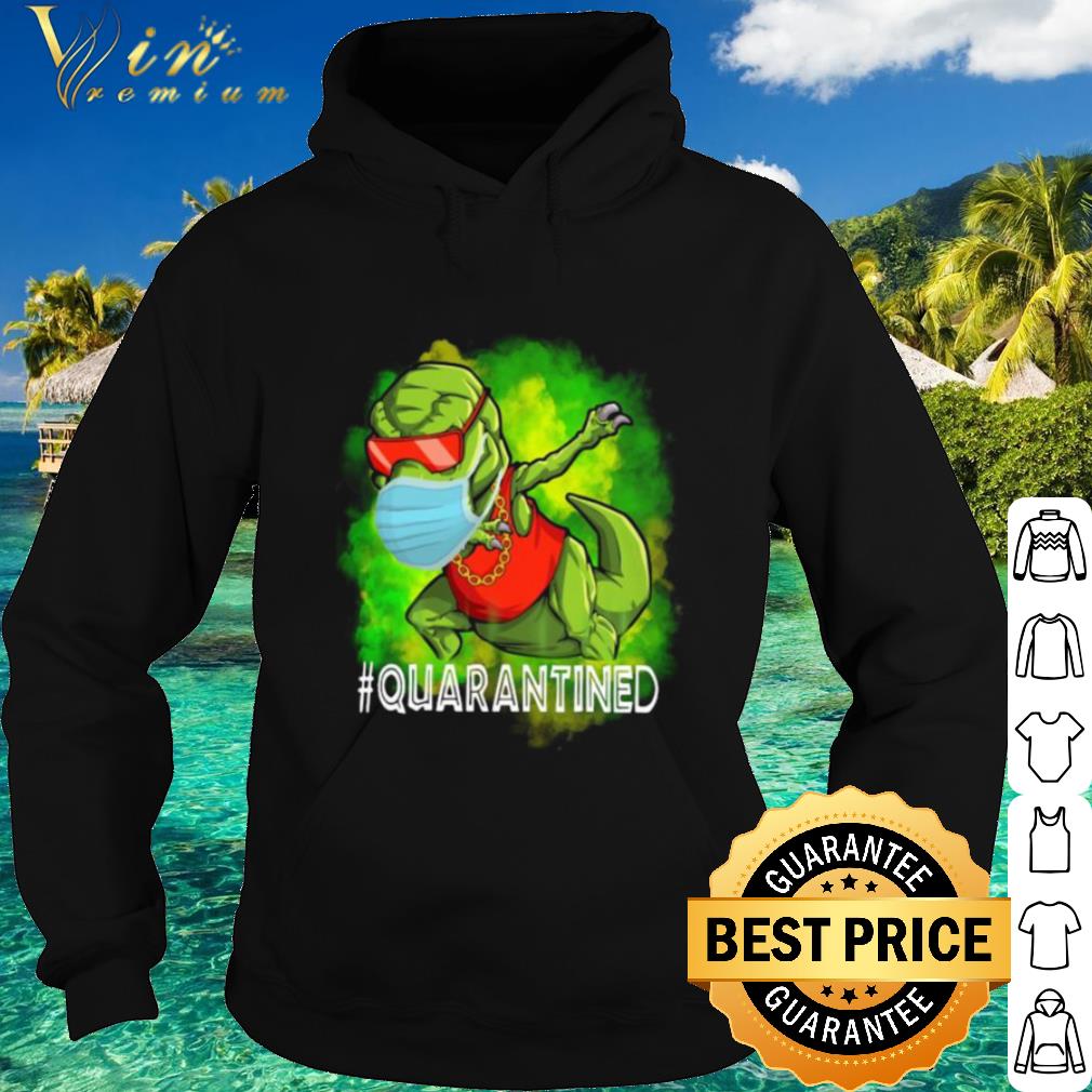 Top T-Rex Dinosaur wear mask quarantined Coronavirus shirt