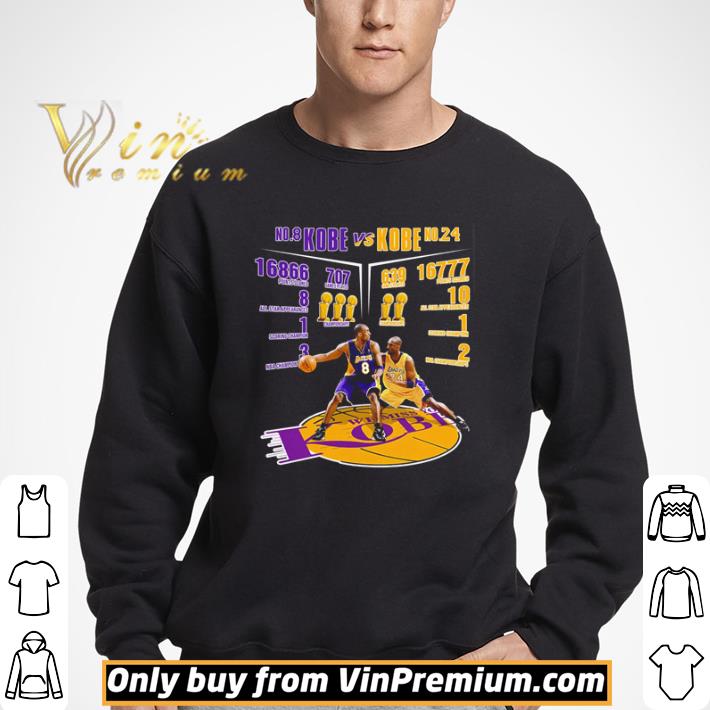 No 8 Kobe vs No 24 Kobe Kobe Bryant larger imprint shirt
