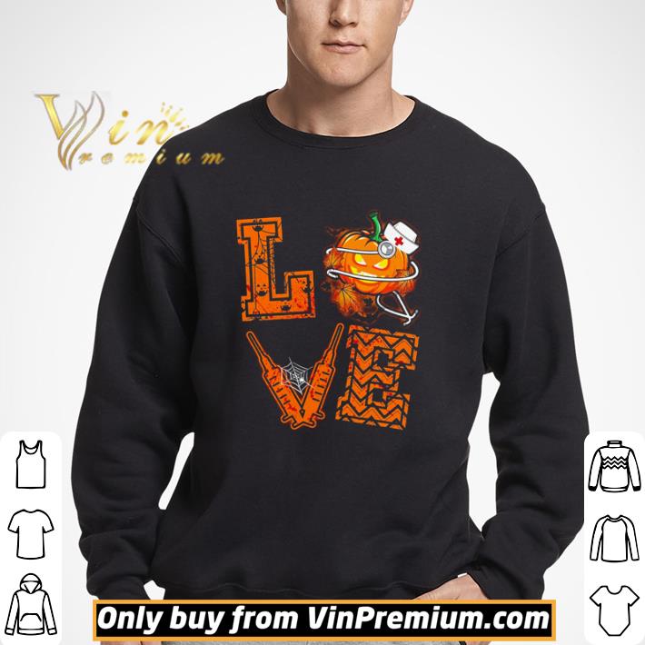 Halloween love Pumpkin nurse shirt