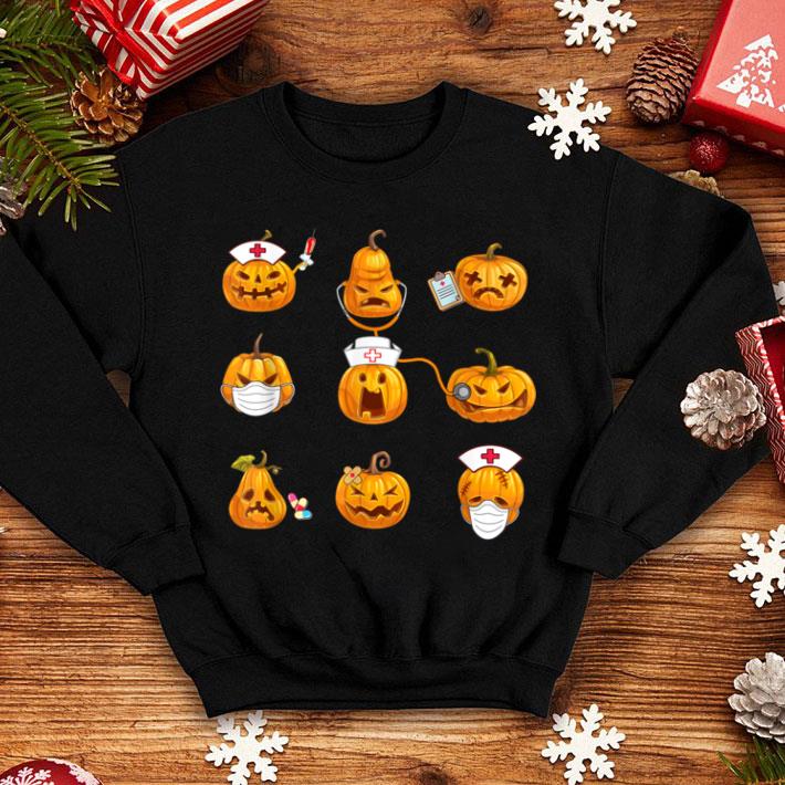 Great Funny Halloween Nurse Doctor Stethoscope Pumpkin shirt