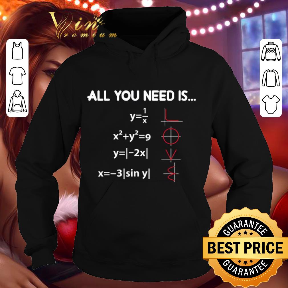 Funny Teacher day All You Need Is Love Math shirt