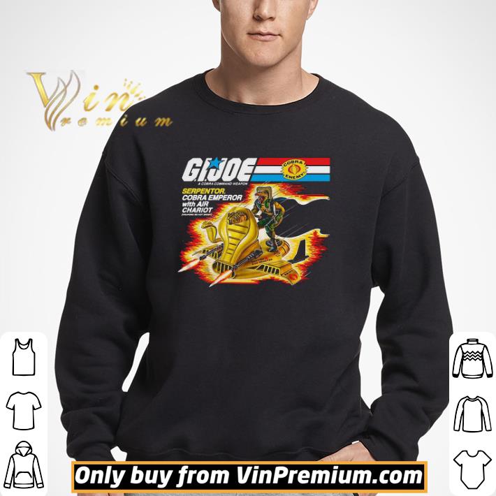 Serpentor Cobra Emperor With Air Chariot Box Art Gi Joe shirt