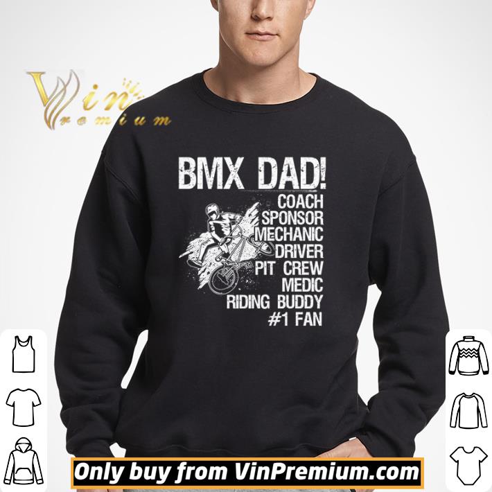 BMX coach sponsor mechanic driver pit crew medic riding buddy shirt