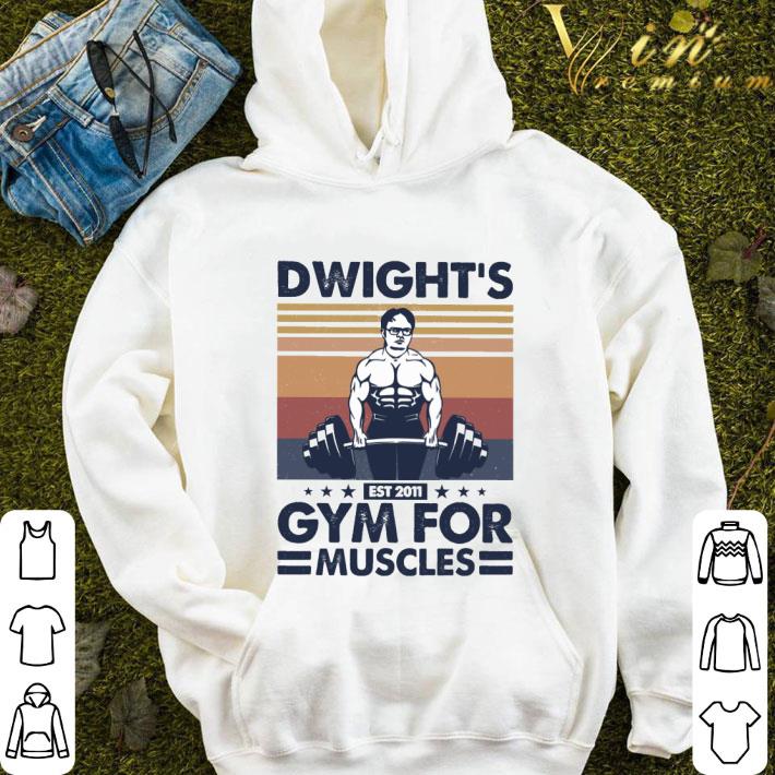 Dwight's est 2011 gym for muscles vintage shirt 3 Dwight's est 2011 gym for muscles vintage shirt
