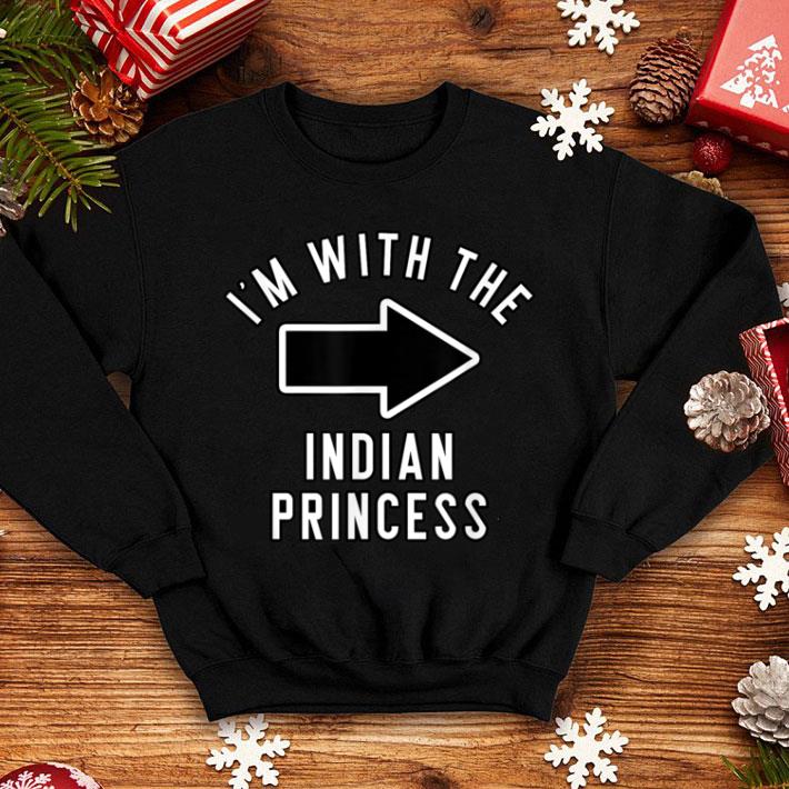 Premium Couples Halloween Costume Im With The Indian Princess shirt