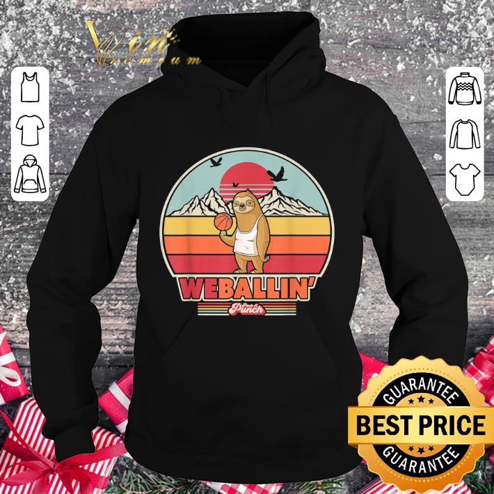 Funny Basketball Sloth Weballin' peace of punch shirt