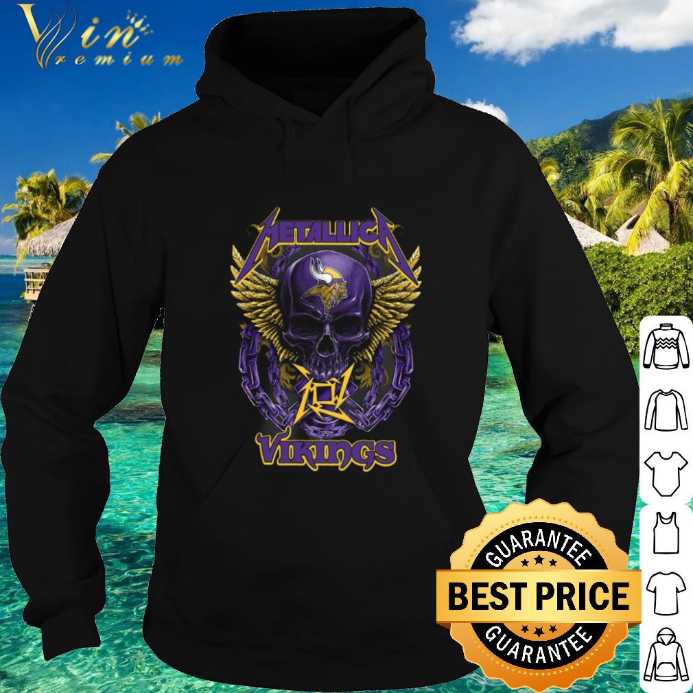 Best Skull Metallic mashup Minnesota Vikings logo shirt