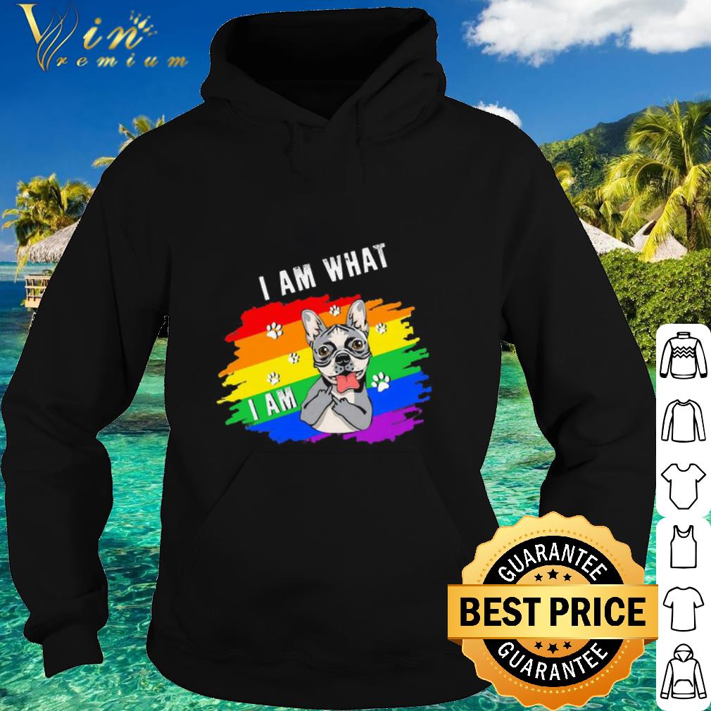 Pretty LGBT Bulldog I am what I am shirt