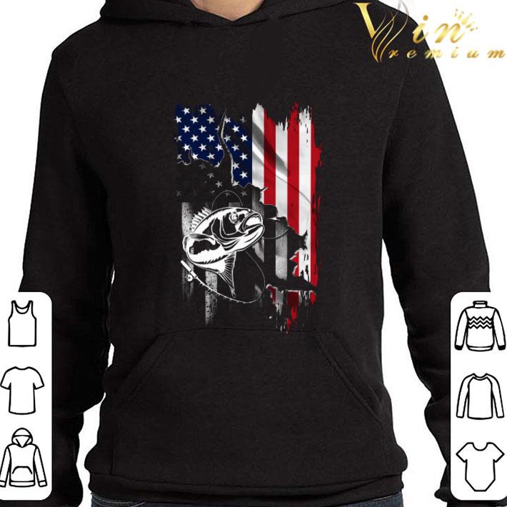 Fishing American flag shirt 3 Fishing American flag shirt